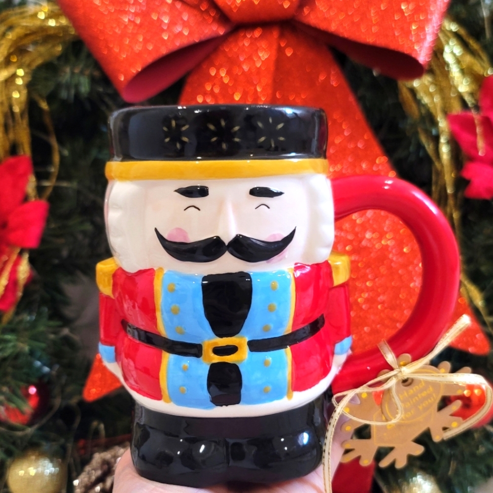 ✨New ❄ Holly and Joy red and blue nutcracker mug ❤ New With tags